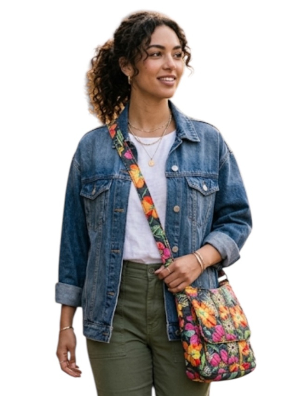 Vera Bradley Tropical Evening Quilted Crossbody Bag | Retired Floral